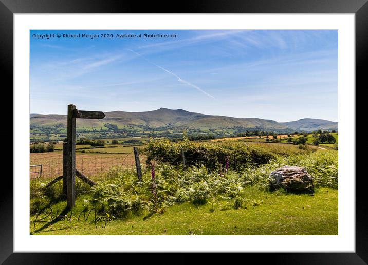 The way to Pen y Fan Framed Mounted Print by Richard Morgan