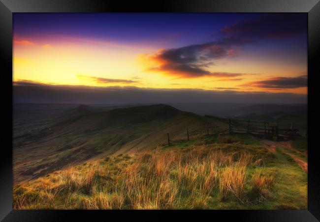 Sunrise in the Peak District Framed Print by Anthony Simpson