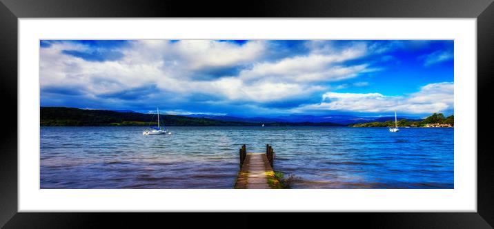 Storm brew over Windermere Framed Mounted Print by Anthony Simpson