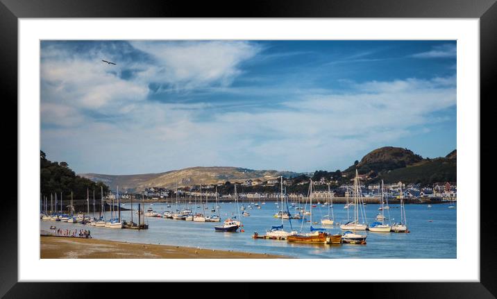 Conwy Harbour Framed Mounted Print by simon alun hark