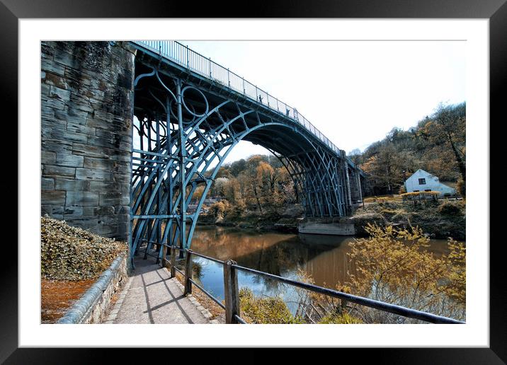  Ironbridge on the River Severn in Shropshire Framed Mounted Print by simon alun hark