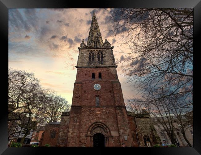 Church of St Mary the Virgin in Shrewsbury Framed Print by simon alun hark