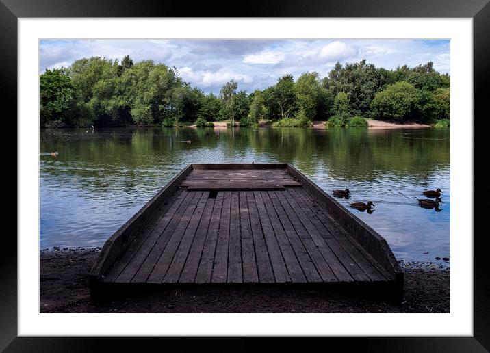 Apley Woods Lake  Framed Mounted Print by simon alun hark