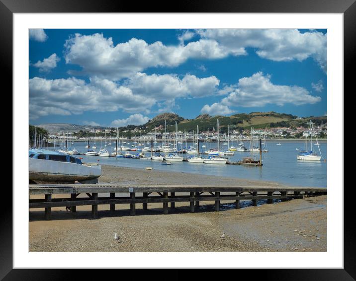 Conwy Harbour Framed Mounted Print by simon alun hark