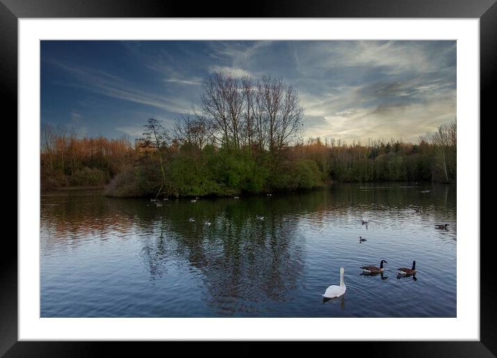 Middle Pool Lake  Framed Mounted Print by simon alun hark