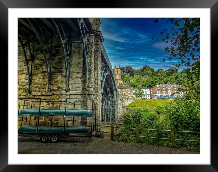  Ironbridge on the River Severn in Shropshire Framed Mounted Print by simon alun hark