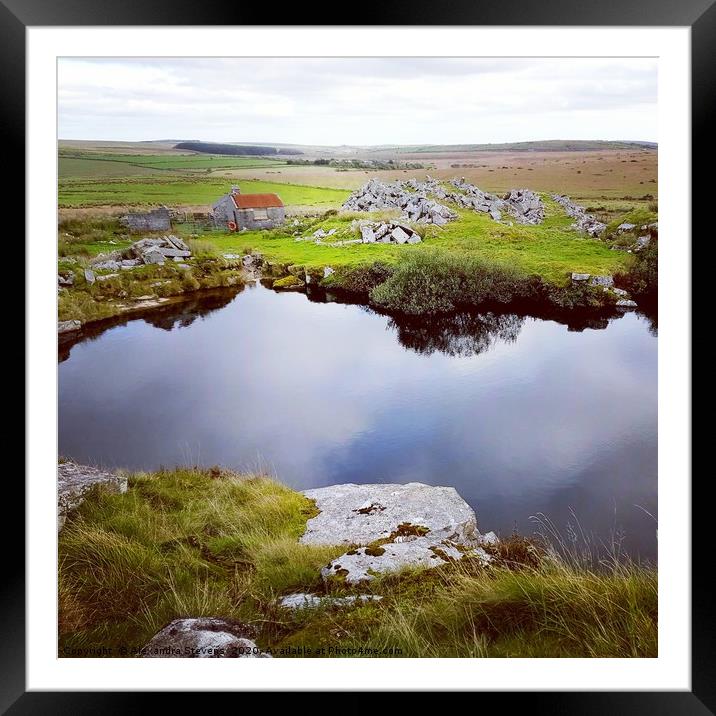 Carbilly Tor quarry on Bodmin Moor, Cornwall Framed Mounted Print by Alexandra Stevens