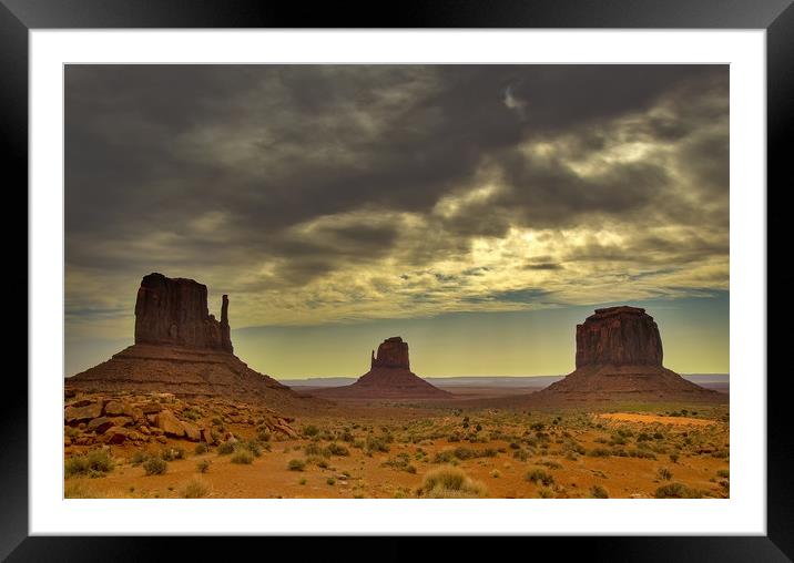 Clouds Over Monument Valley Framed Mounted Print by Matt Johnston