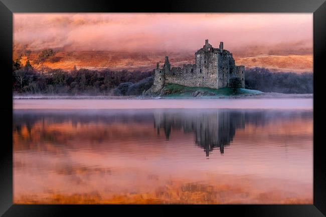 Misty Sunrise Kilchurn Castle Framed Print by Matt Johnston