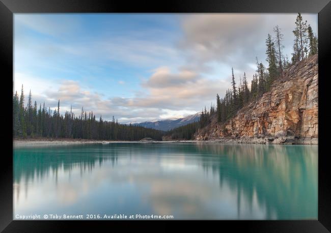 Turquoise Lake Canada Framed Print by Toby Bennett