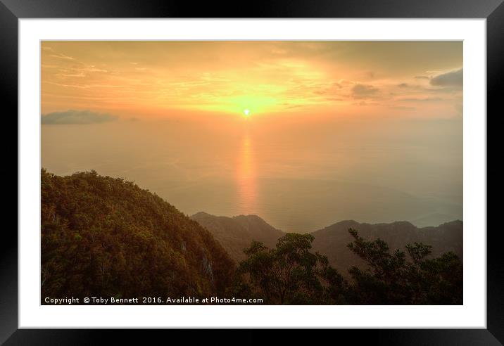 Malaysian Sunset Framed Mounted Print by Toby Bennett