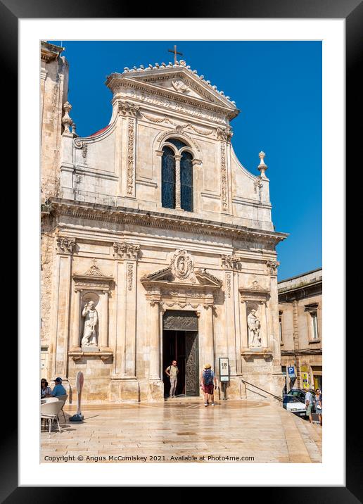 Church of St Francis of Assisi in Ostuni, Italy Framed Mounted Print by Angus McComiskey