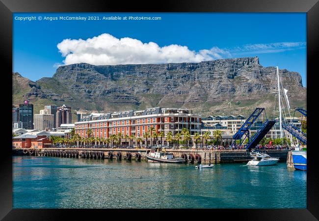 Table Mountain from Victoria and Alfred Waterfront Framed Print by Angus McComiskey