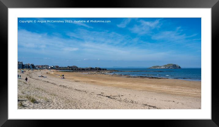 Milsey Bay Beach, North Berwick Framed Mounted Print by Angus McComiskey