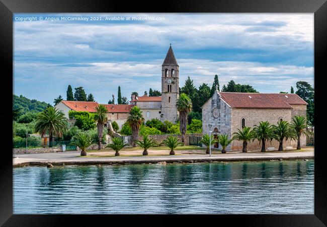 St Jerome's Church and Monastery, Vis, Croatia Framed Print by Angus McComiskey