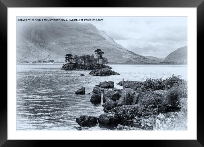 Early morning on Upper Loch Torridon (toned) Framed Mounted Print by Angus McComiskey