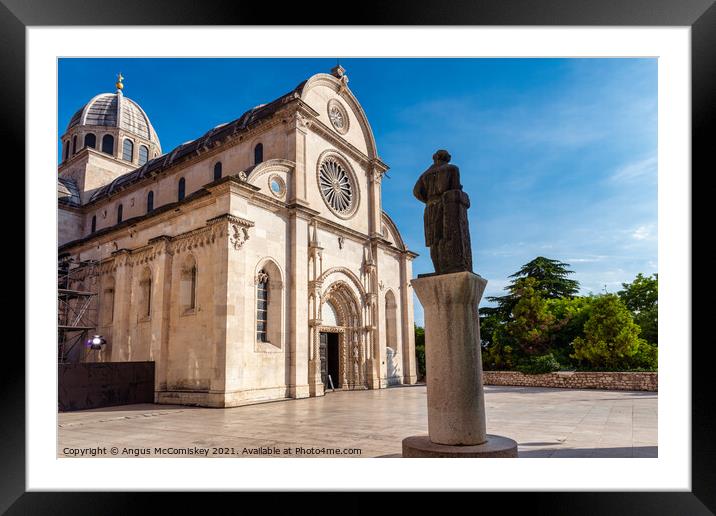 Cathedral of St James in Sibenik, Croatia Framed Mounted Print by Angus McComiskey