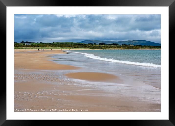 Dornoch beach in Sutherland, Scotland Framed Mounted Print by Angus McComiskey