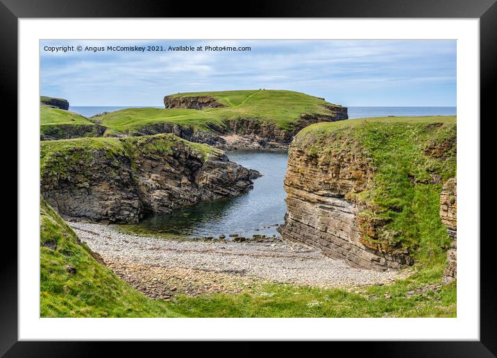 Yesnaby coastline, Mainland Orkney Framed Mounted Print by Angus McComiskey