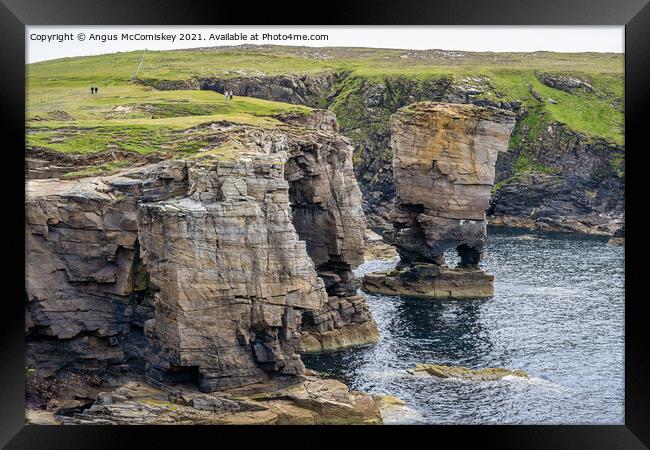 Yesnaby Castle sea stack, Mainland Orkney #2 Framed Print by Angus McComiskey