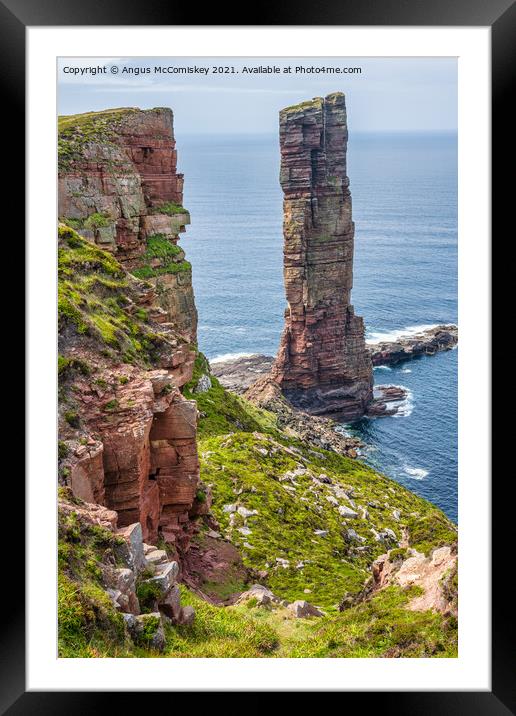 Old Man of Hoy, Orkney, Scotland #2 Framed Mounted Print by Angus McComiskey