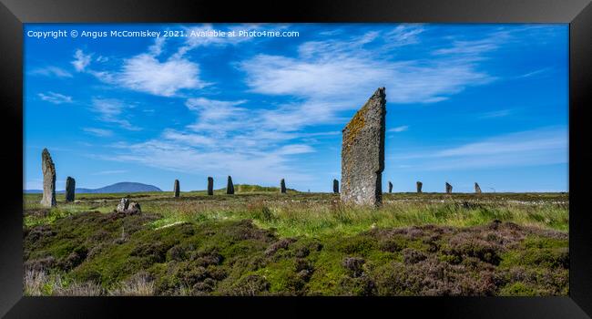 Ring of Brodgar stone circle, Mainland Orkney Framed Print by Angus McComiskey