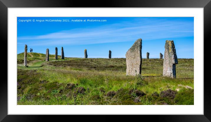 Ring of Brodgar stone circle, Mainland Orkney Framed Mounted Print by Angus McComiskey