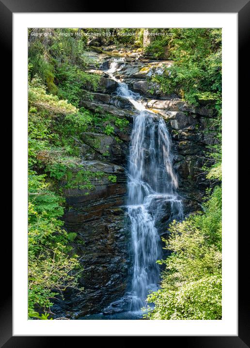 Upper Falls of Moness, Aberfeldy Framed Mounted Print by Angus McComiskey