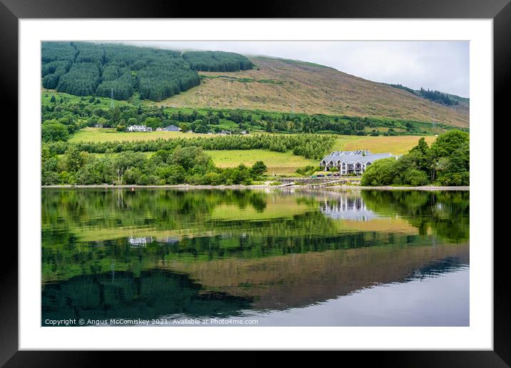 Loch Tay reflections, Perthshire Framed Mounted Print by Angus McComiskey