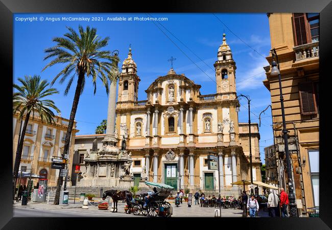 Church of Saint Dominic in Palermo, Sicily Framed Print by Angus McComiskey