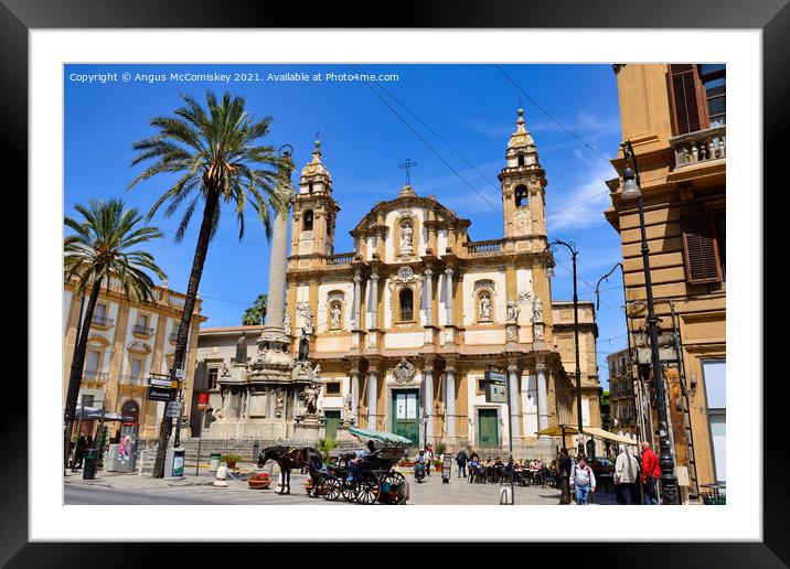 Church of Saint Dominic in Palermo, Sicily Framed Mounted Print by Angus McComiskey
