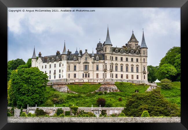 Dunrobin Castle and Gardens, Sutherland, Scotland Framed Print by Angus McComiskey