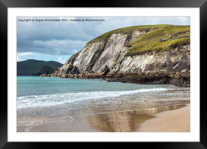 Cliffs at Dunmore Head on the Dingle Peninsula Framed Mounted Print by Angus McComiskey