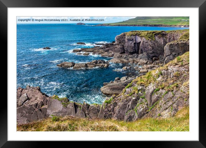 Coastline at Feohanagh on the Dingle Peninsula Framed Mounted Print by Angus McComiskey