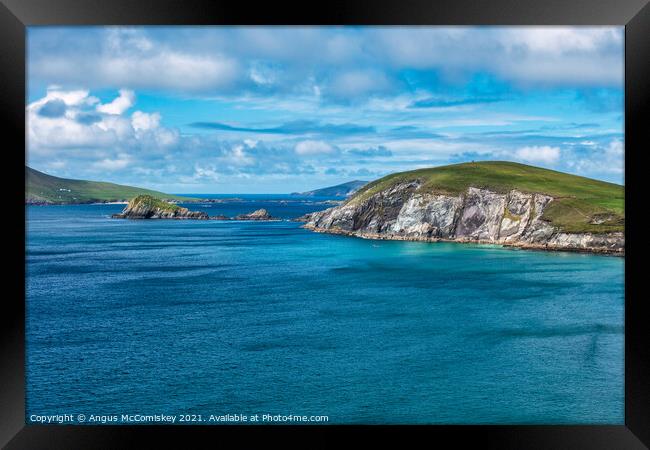 Dunmore Head on the Dingle Peninsula Framed Print by Angus McComiskey