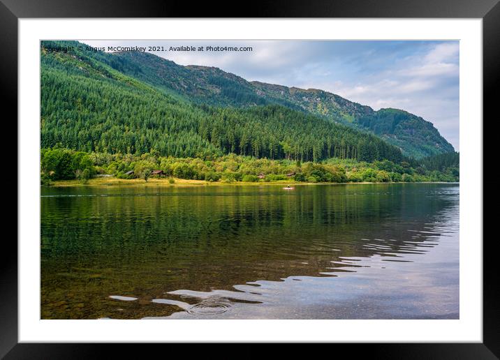 Paddle boarder on Loch Lubnaig Framed Mounted Print by Angus McComiskey