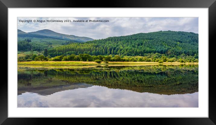 Loch Lubnaig panorama Framed Mounted Print by Angus McComiskey
