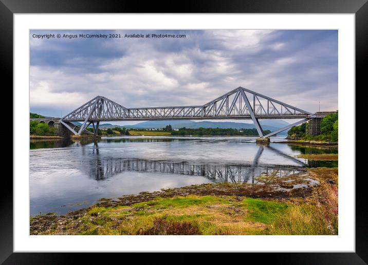 Connel Bridge Framed Mounted Print by Angus McComiskey