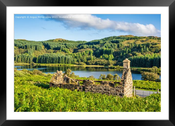Ruined cottage with stunning view Framed Mounted Print by Angus McComiskey