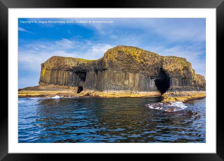 Entrance to Fingal’s Cave, Isle of Staffa Framed Mounted Print by Angus McComiskey