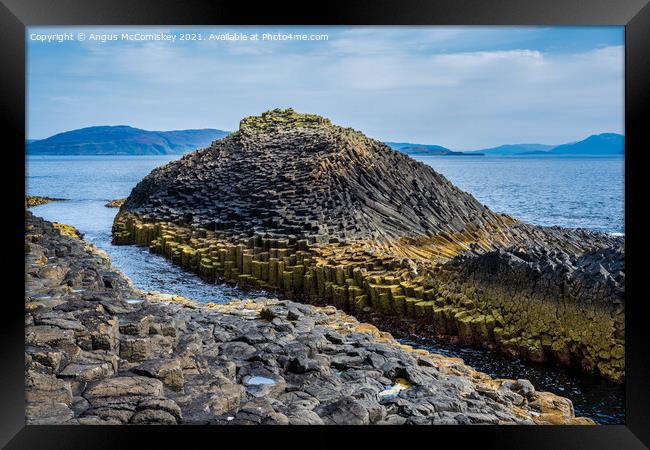 Basalt rock formation, Isle of Staffa Framed Print by Angus McComiskey