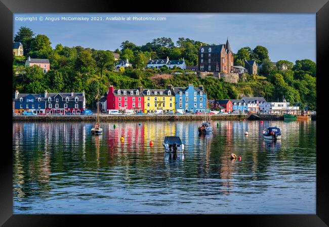 Boats in the bay, Tobermory, Isle of Mull Framed Print by Angus McComiskey