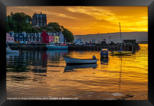 Sunrise at Fisherman’s Pier in Tobermory Framed Print by Angus McComiskey