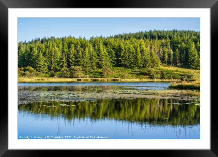 Loch Peallach reflections, Isle of Mull Framed Mounted Print by Angus McComiskey