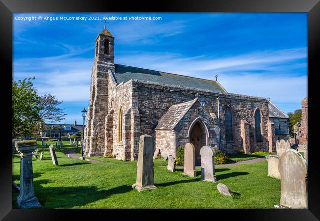 St Mary’s Parish Church, Holy Island Framed Print by Angus McComiskey