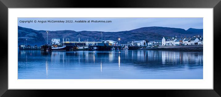 Ullapool harbour and waterfront at daybreak Framed Mounted Print by Angus McComiskey