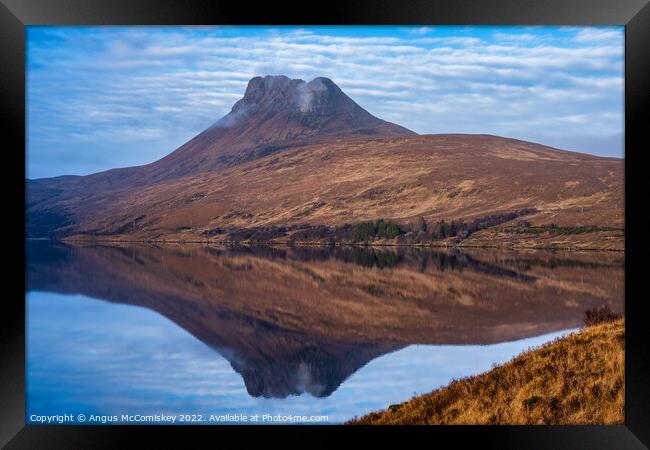 Stac Pollaidh reflections Framed Print by Angus McComiskey