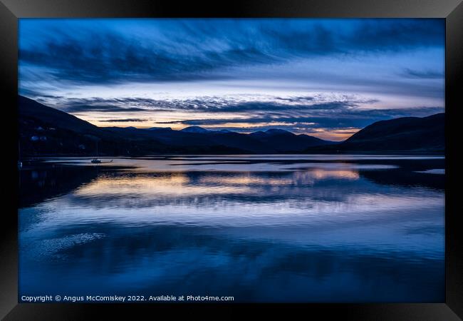Dawn breaks across Loch Broom Framed Print by Angus McComiskey