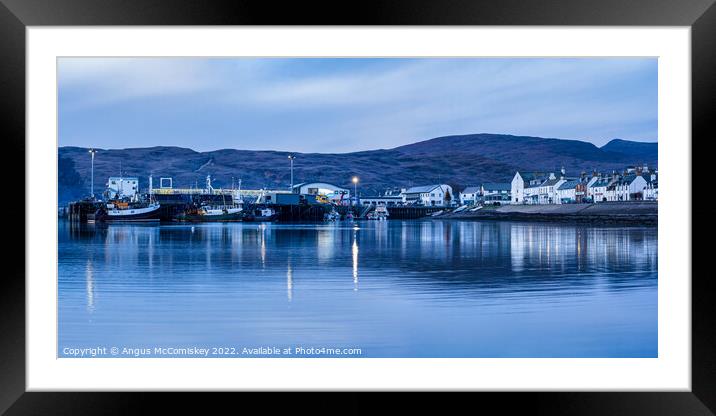 Ullapool harbour and waterfront at daybreak #2 Framed Mounted Print by Angus McComiskey