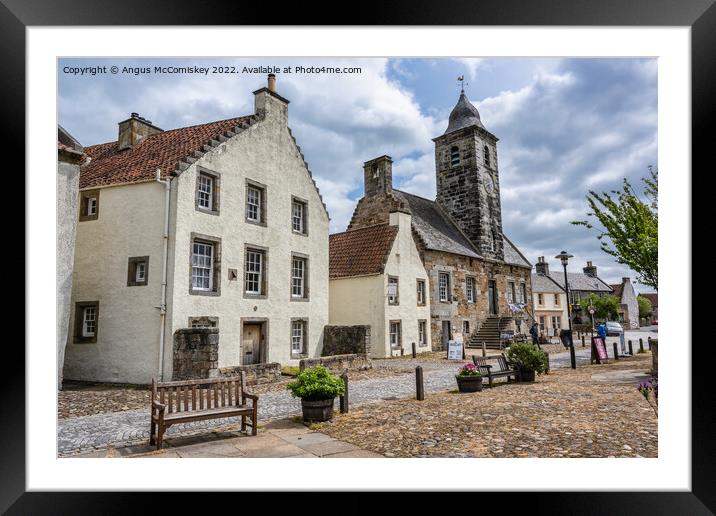 Main Square in historic village of Culross in Fife Framed Mounted Print by Angus McComiskey